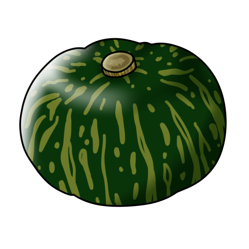 野菜のカボチャのフリーイラストです。